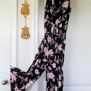 Belted Floral Jumpsuit